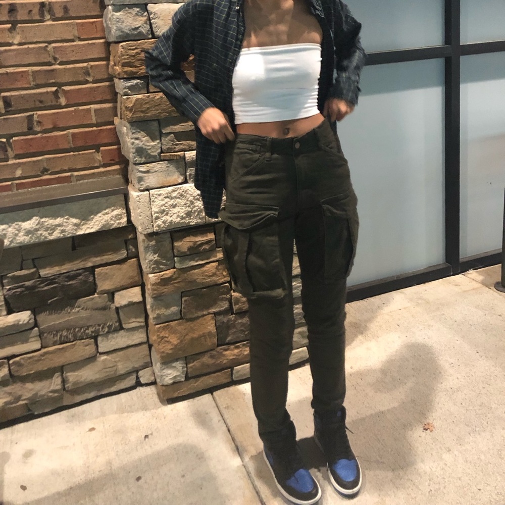 Olive green cargo pants